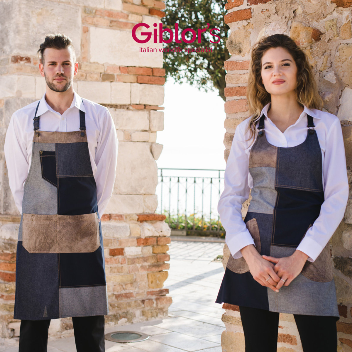 Schürze f. Herren California Baumwolle